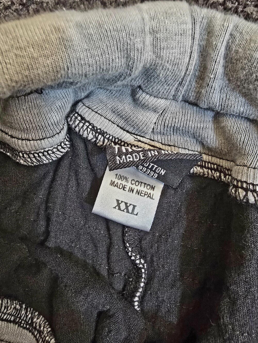 Shop Therapy XXL Festival Harem Pants Gray Black Boho Hippie Moto Joggers - Picture 2 of 7